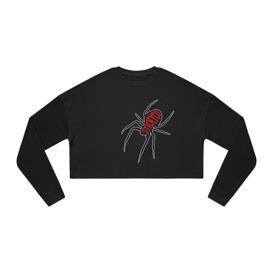 Sticky Spider Cropped Women's Sweatshirt